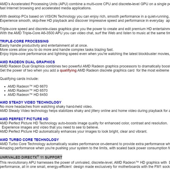 AMD A6 3500 Accelerated Processing Unit / APU 2.1 GHz Socket FM1 | AD3500OJGXBOX - Picture 9 of 10